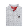 Georgia Standing Bulldog White Touchdown Print Polo