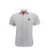 Georgia Standing Bulldog White Touchdown Print Polo