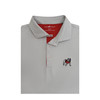 Georgia Standing Bulldog White and Grey Diamond Classic Polo