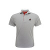 Georgia Standing Bulldog White and Grey Diamond Classic Polo