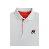 Georgia Standing Bulldog White and Grey Diamond Classic Polo