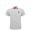 Georgia Standing Bulldog White and Grey Diamond Classic Polo