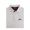 Mississippi State Baseball Script White Micro State Print Polo