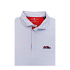 Ole Miss Ripple Polo - White with Powder Blue