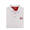 Oklahoma Sooner Schooner BEAT TEXAS White 3/8 Stripe Performance Polo