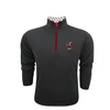 South Carolina Gamecocks Swinging Cocky Black Logo Collar Pin Dot Stripe Pullover