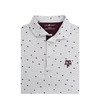 Texas A&M White Micro State Print Polo