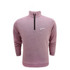 Oklahoma Sooners Vintage Script Guava Suede Zip Cotton Pullover