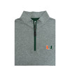 Miami Hurricanes Pearl Grey and Green Heathered Stripe Cotton Pullover