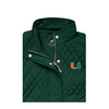 Miami Hurricanes Green Full Zip Quilted Vest - Women's