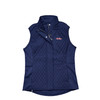 Ole Miss Navy Full Zip Quilted Vest - Women's