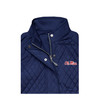Ole Miss Navy Full Zip Quilted Vest - Women's