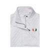 Miami Hurricanes Women’s Full Zip Quilted Jacket - Pearl White