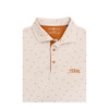 Texas Longhorns White Micro Steerhead and State Print Polo