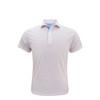 Alabama Micro State Polo - White with Rose Quartz & Light Blue