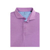 Heather Stripe Performance Polo - Mulberry with Light Blue