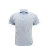 Weave Performance Polo - White with Light Blue & Navy