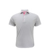 Checkers Performance Polo - White with Rose Quartz & Sand
