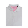 Checkers Performance Polo - White with Rose Quartz & Sand