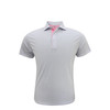 Weave Performance Polo - White with Light Blue & Rose Quartz
