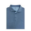 Heather Stripe Performance Polo - Moonlight Blue with Light Blue