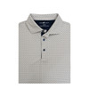 Diamond Performance Polo - White with Navy & Sand