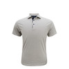 Diamond Performance Polo - White with Navy & Sand