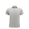 Four Square Performance Polo - White with Sand & Navy