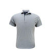 Henna Performance Polo - White with Navy & Sand
