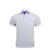 Lydian Lion Performance Polo - White with Lavender & Purple