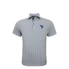 West Virginia Mountaineers Micro Polo - White with Navy & Sand