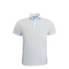 Lucky Performance Polo - White with Light Blue & Aqua