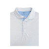 Texas Inspired State Outline Performance Polo - White with Light Blue