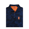 Illinois Fighting Illini Camo Youth Polo - Navy