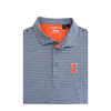 Illinois Fighting Illini Heather Stripe Performance Youth Polo - Navy