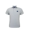 Michigan Wolverines Bracket Polo - White with Grey & Navy