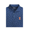 Illinois Fighting Illini Hoopin' Polo - Moonlight with Navy & Grey