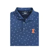 Illinois Fighting Illini Hoopin' Youth Polo - Moonlight with Navy & Grey