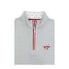 Virginia Tech Hokies Custom Collar Pin Dot Stripe Pullover - White