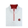 Oklahoma Sooners Helmet Logo Micro State Pullover - White with Light Blue