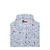 Mulligan Texas Flag Performance Polo - White with Navy & Red