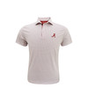 Alabama Crimson Tide Crossways Polo - White with Crimson & Grey
