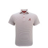 Alabama Crimson Tide 1/4 Stripe Polo - White