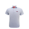 Ole Miss Petals Polo - White with Powder Blue & Red