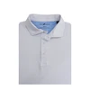 Checker Performance Polo - White with Light Blue & Rose Quartz