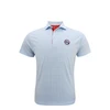 Ole Miss SIP Medallions Polo - White with Powder Blue