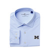 Michigan Wolverines Galleria Spread Collar Hidden Button Sport Shirt - Light Blue