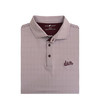 Mississippi State Baseball Script Particolored Gingham Polo - Maroon & Grey