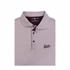 Mississippi State Baseball Script Particolored Gingham Polo - Maroon & Grey