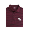 Mississippi State Vintage 1996 Logo Print Polo - Maroon